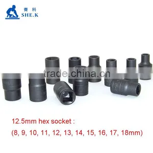 Black Matte CR-V Steel Impact Socket thumbnail-1