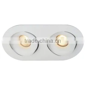 IP54 High Quality 2*7W Oval Adjustable Dimmable Anti-glare Citizen Cob Downlight thumbnail-2