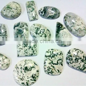 Tree Agate With Quartz Gemstone Cabochons : Agate thumbnail-1