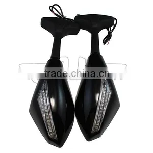 BJ-RM-016A Super Bright Integrated LED Turn Signal With Arrow Style Motorcycle Side Mirror thumbnail-3