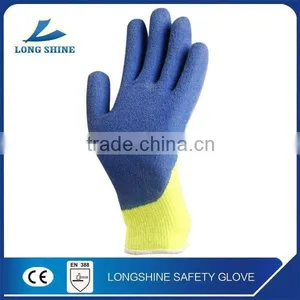 Best Selling Blue Latex Coated Safety Working Glove for Hand Protective thumbnail-4