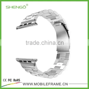 Factory Buckle Stainless Steel Metal Strap Watch Band for Apple Watch With Band Adapter thumbnail-1