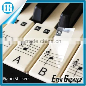 Custom Transparent Sticker,Piano Keyboard Keymap Notemap Removable Vinyl Stickers thumbnail-1