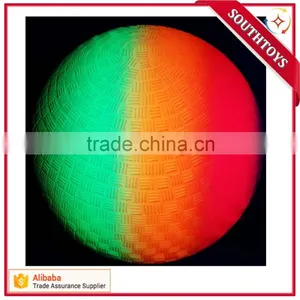 New Arriva 8.5 Inch Neon Rainbow Playground Ball for Outdoor Fun thumbnail-1