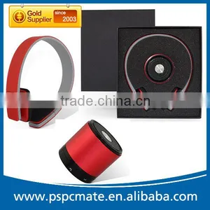 Red Bluetooth Handfree Speaker Headset Luxury Travel Gift Kit for Ladies thumbnail-5