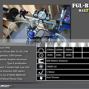 18650 Battery Xml T6 LED Rechargeable Bike Torch thumbnail-2