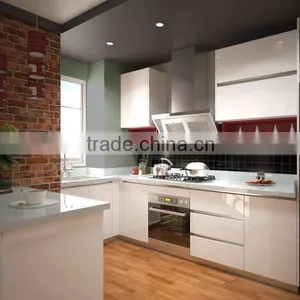 Bangladesh Project Modern Style Lacquer White Kitchen Cabinet thumbnail-1