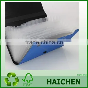 7.09" X 4.41" Haichen13 Pockets Plastic Expanding File Box Document Case Bag for Office (Blue) thumbnail-6