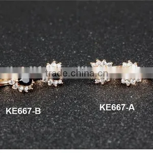 2016 Zircon Jewelry Stainless Steel Earings for Fancy Girls thumbnail-5