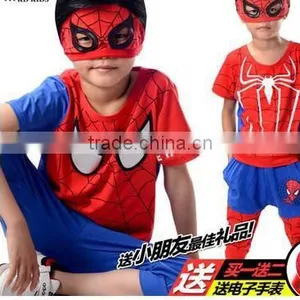 The 2015 Boys in the Summer Wear Suits New Children Children Cartoon Short Sleeved Spider Man Two Piece thumbnail-1