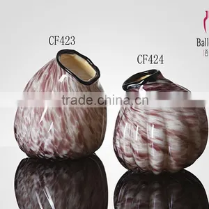 Glass Beach Series Shell Shaped Colored Bud Vase Wedding Decoration Glassware thumbnail-1