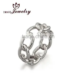 Customized 925 Sterling Silver Cuban Chain Link Band thumbnail-1