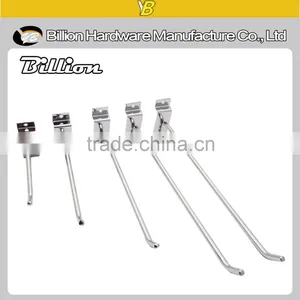 Single Prong Display Hook Chrome Supermarket Hanging Slatwall Metal Hooks thumbnail-3