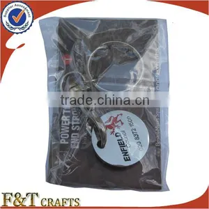 Supermarket Cart Pound Trolley Token Coin Keyring With Custom Printing Logo thumbnail-5