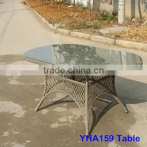 ALUMINIUM GARDEN PLASTIC OVAL MODERN TABLE thumbnail-1