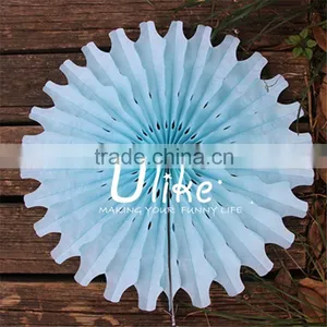 Popular Tissue Paper Fans Ceiling Decoration For Parties Party Stage Decoration thumbnail-5