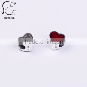 925 Silver Enamel Lipstick Beads for Gold European Charm Bracelet thumbnail-1