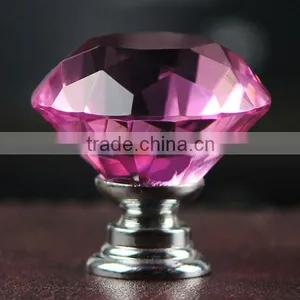 Factory Direct Sales Crystal Glass Fancy Furniture Door Knob Wardrobe Knob thumbnail-1