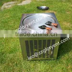 Professional Single Flat Round Ice Pan Stainless Steel Fried Ice Cream Machine for Commercial thumbnail-3