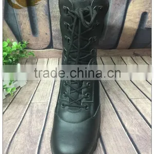 Fashion Black Cheap Price Breathable Leather Military Tactical Combat Boots thumbnail-3