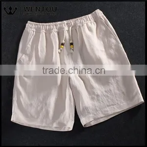 2016 New Summer Fashion High Quality Cool Anti-pilling Men Linen Shorts With Beads thumbnail-3