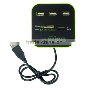 All In One COMBO 3 Port 2.0 HUB USB Card Reader for SD/MMC/M2/MS/MP thumbnail-3