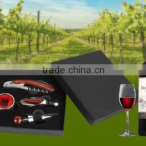 Promotional New Design High Quality Paper Box Wine Gift Box, Luxury Wine Opener Tool Gift Set With Paper Box Packed thumbnail-1