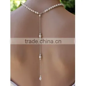 Wedding Jewellery Single Backdrop Choker Necklace Made With Pearls thumbnail-2