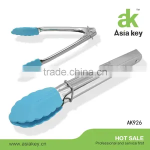 Easy To Clean Heat-Resistant Apple Green Food Tongs Silicone Kichen Tongs thumbnail-2