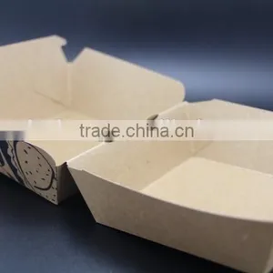 Disposable Custom Logo Kraft Paper Lunch Food Box thumbnail-2