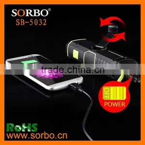 2016 New Arrival Easy Operation Rechargeable Radio Hand Crank AM/FM Radio With Emergency LED Flashlight Torch for Outdoor thumbnail-2