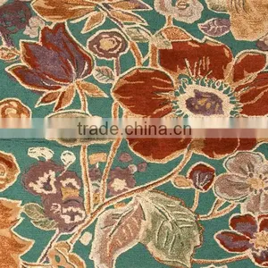 100% New Zealand Wool Big Flower Pattern Carpet With Various Colors thumbnail-1