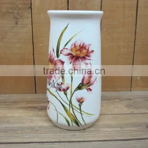 Flower Decal Paper Cup Holder Made of Ceramic thumbnail-1