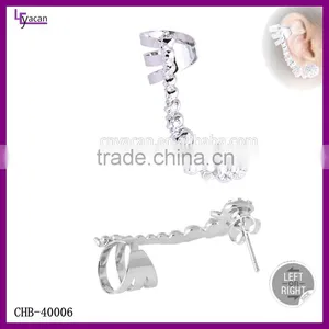 Diamond Silver Elf Ear Cuff thumbnail-2