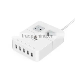 40 Watts 5V / 10A Intelligent Multiple 5 Port USB Charger Wall Charger thumbnail-2