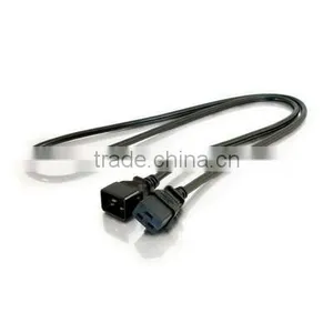 High Quality 250V 15A 14AWG AC Power Extension Cable IEC C20 to IEC C19 thumbnail-1