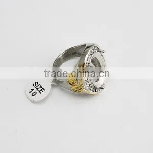 Factory Direct Wholesale High Quality Fashion Men's Stainless Steel Ring With Stone thumbnail-3