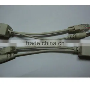 1 in 2 Ethernet LAN Network Cable RJ45 Male to Male Plug &DC Female 5.5m thumbnail-6