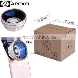 Newest Premium Quality 0.45X HD Super Wide Angle Lens 12.5X Macro 2 in 1 Lens Kit for IPhone 6S SE 5S Huawei HTC thumbnail-2