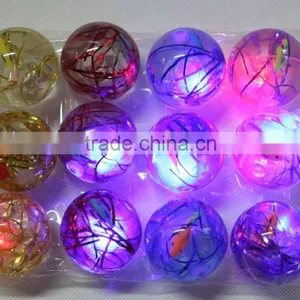 55mm Lucency Fish Crystal Led Flashing Light Bouncy Ball Baby Kids Toys Water Ball thumbnail-3