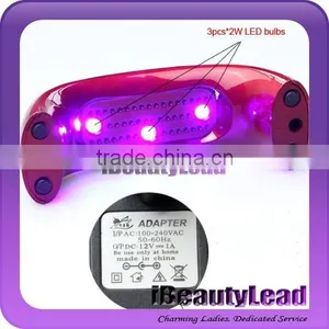 New Arrival 6W LED Nail Lamp Protable LED Nail Dryer With 5 Different Colors thumbnail-2
