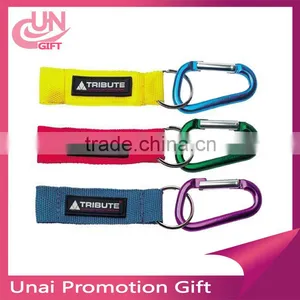 2016 New Colorful OEM Aluminum Carabiner Hook With Custom Logo Lanyard Low Moq thumbnail-4