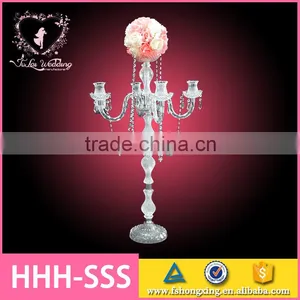 New Product Crystal Candle Holder 5 Arm Candelabra for Wedding Centerpieces or Wedding Favor thumbnail-1