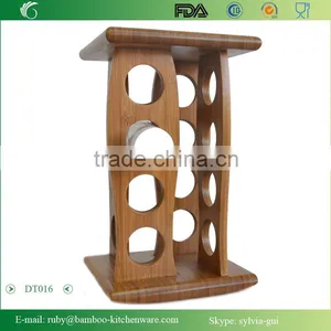 DT016/Bamboo Wooden Salt Pepper Surgar Spice Glass Bottle Jar Shaker Holder Rack Stand thumbnail-2