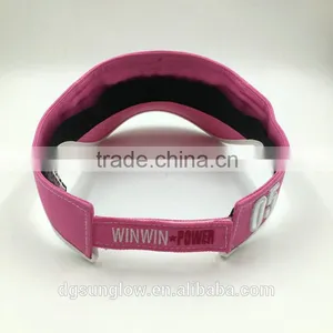100% Cotton Twill 3D Embroidery Sun Visor Hats Ladies thumbnail-4