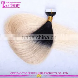 Color #1b/27 Peruvian Ombre Remy Tape Hair Extensions Wholesale Cheap Tape Hair Extensions thumbnail-3