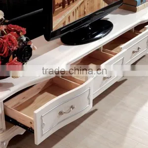 Elegant White Living Room TV Console thumbnail-6