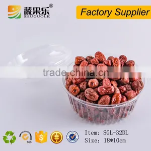 Disposable Transparent Clamshell Plastic Fruit Salad Packaging Container thumbnail-1