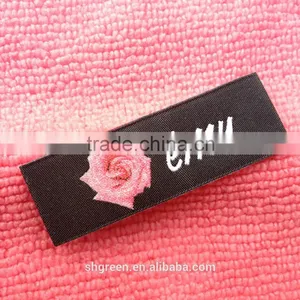 Flower Logo Woven/weaving Neck Label With End Fold thumbnail-1