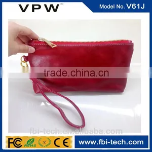 Portable Multi Color Charging PU Leather Purse Pocket Power Bank for Phone thumbnail-1
